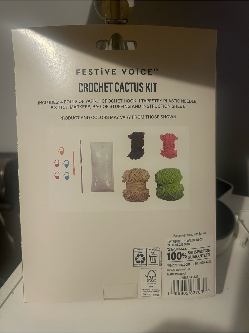 Crochet Cactus Kit - Green and Pink - Home Accents - Picture 5 of 6